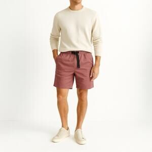 RVCA Utility Walk Shorts | XXL | Vintage Red | Elastic Waistband Zip Pocket